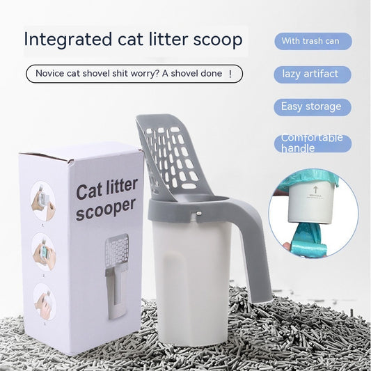Upgraded Cat Litter Scoop & Waste Bin System with Refill Bags - Snoopy Doo